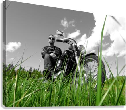 The Biker Canvas Print