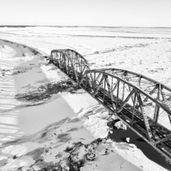 Winter Train Bridge
