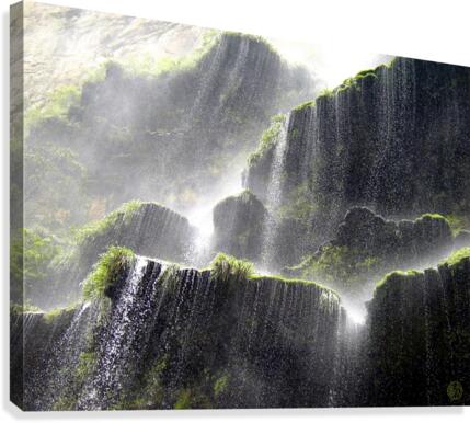 229    Cliffside Spring Waterfall Canvas Print