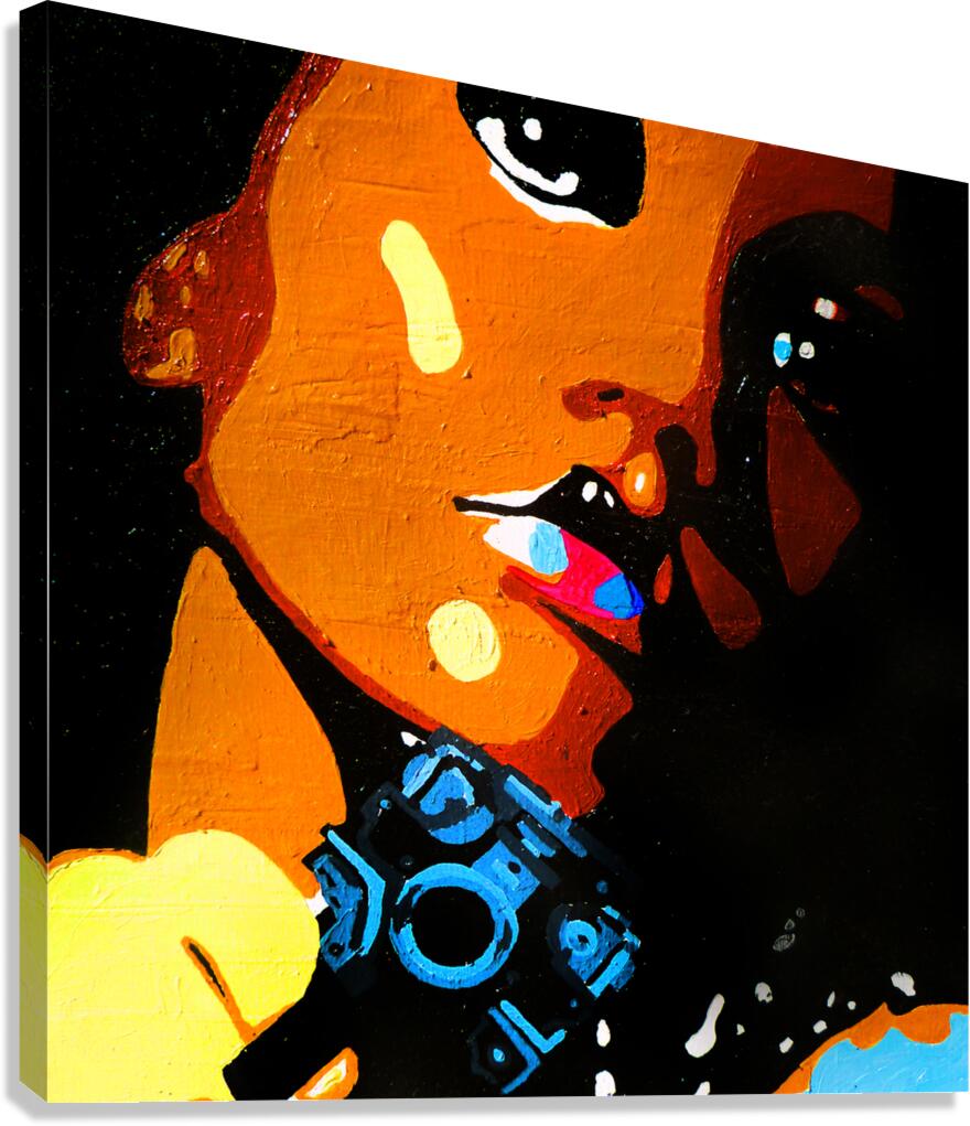 PowerGalz Afro Canvas Print