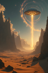 Celestial Beacon: The UFO Over the Golden Expanse