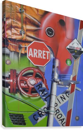 Railroad Crossing Canvas Print