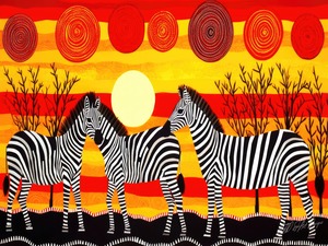 African Zebra Art