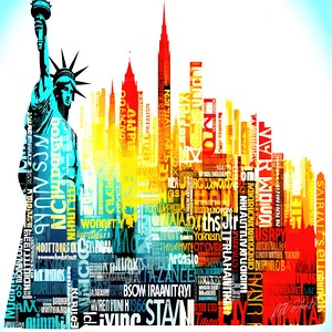 Cityscape And Liberty Statue