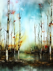 Encaustic Birch