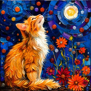 Kitty - Cat In Moonlight