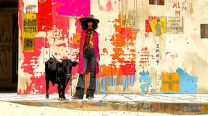 Pet Bull Model 5 - Woman And Bull