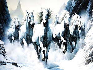 White Stallion Horses