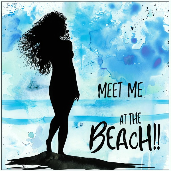 Beach Silhouette Print