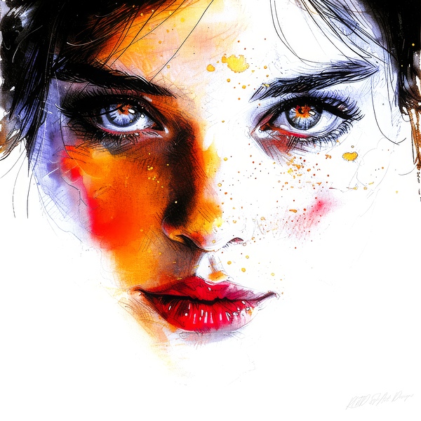 Ethereal Face - Beautiful Glow Print