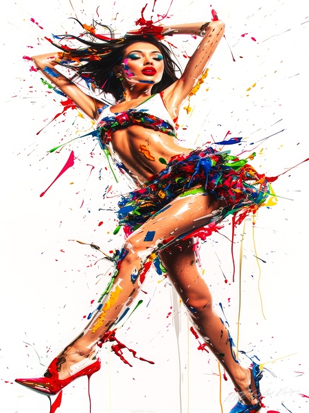 Fashion Model Ramp Walk Print