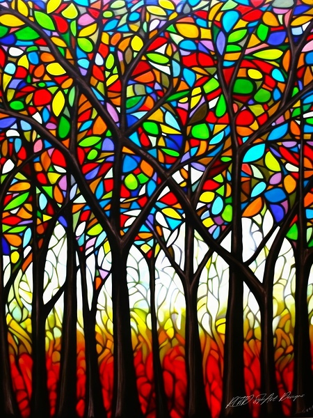 Forest Stain Glass Print