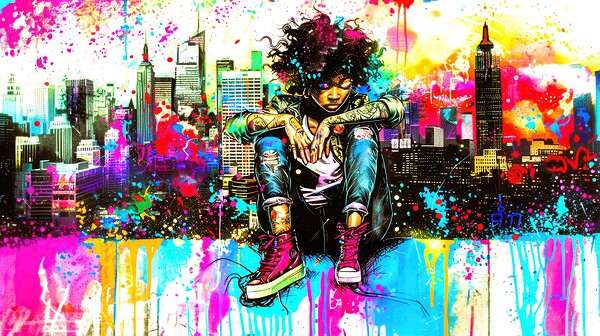 Little Miss Trouble - Urban Heat by SykArt Designs