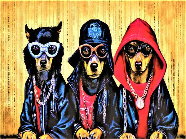 Rat Pack Chihuahuas by SykArt Designs