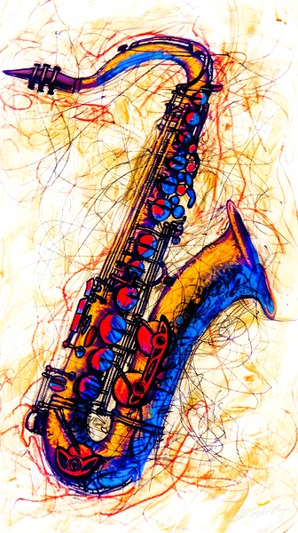 Saxophone - Play Music Play Print