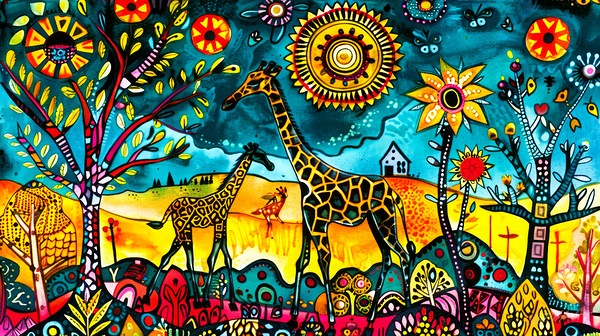 Serengeti Giraffe 2 - Outback Wilderness Print