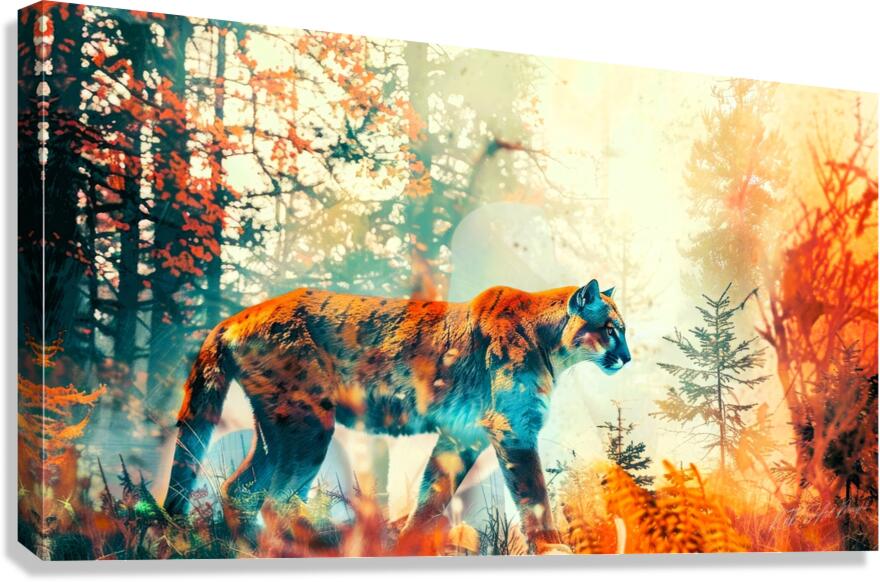 Wild Cat Cougar Canvas Print