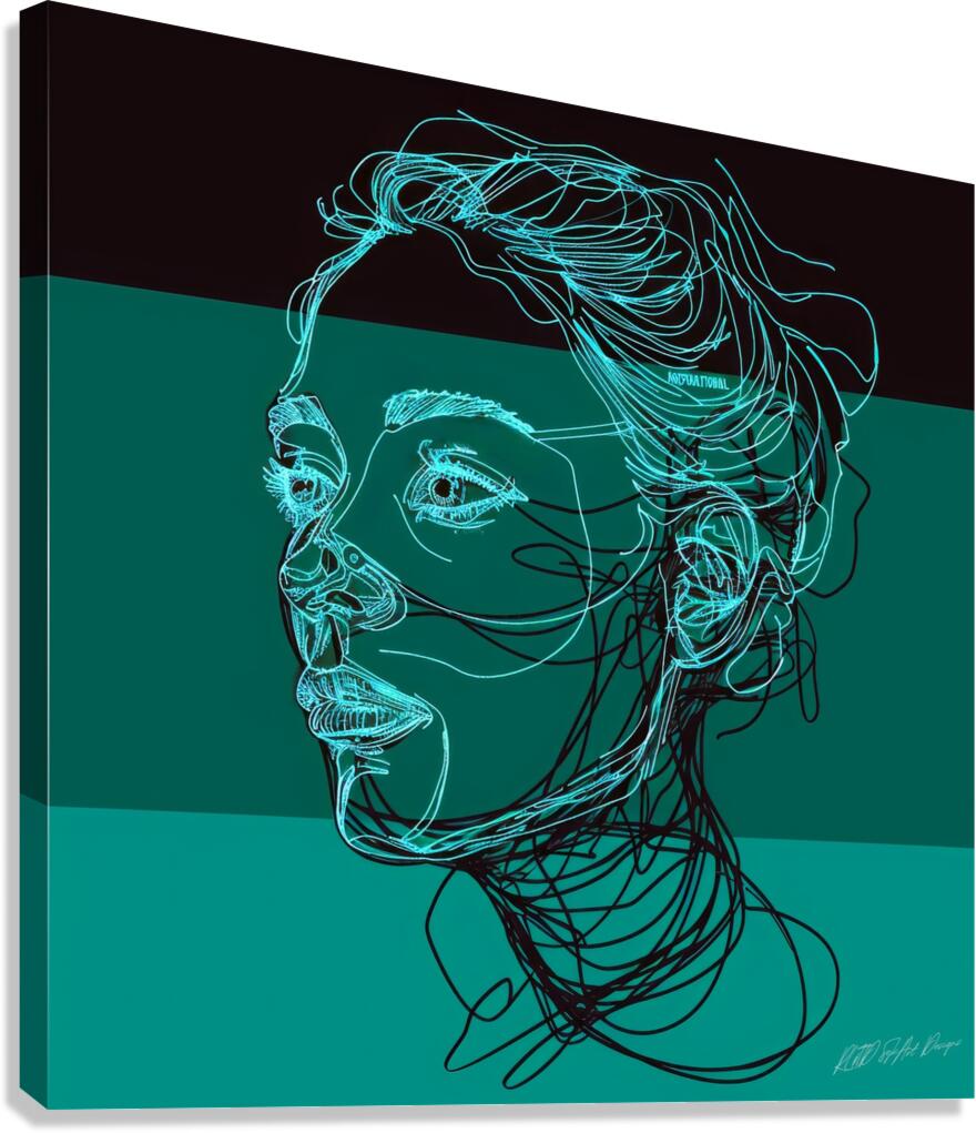 Tri Color Profile Canvas Print