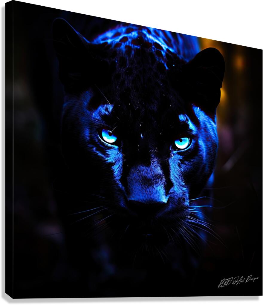 Panther Blue Canvas Print