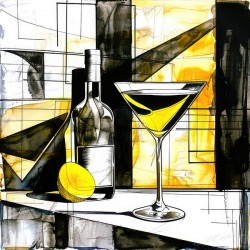 Cocktails Using Tequila - Martini Drink Kitchen Wall Art