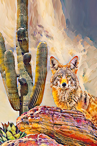 Curious Coyote by Theresa Poalucci