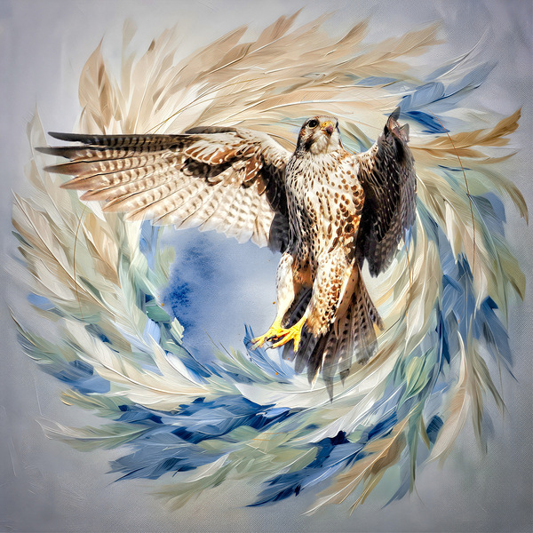 Prairie Falcon by Maureen Ravnik  Print