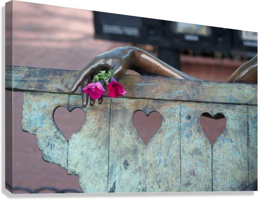 Rose Bench Canvas Print