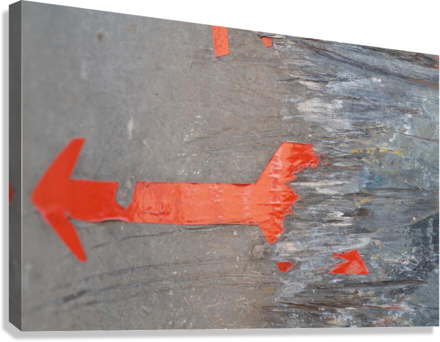 Scraped Arrow Canvas Print