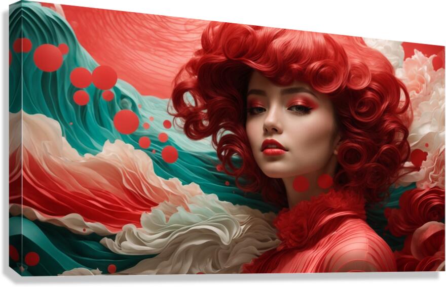 minimalism close up portrait pinup woman Canvas Print