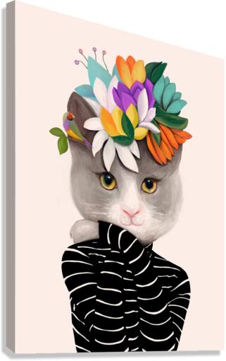 Fridas cat Canvas Print