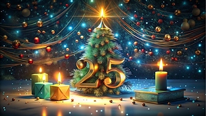 Futuristic Christmas Tree with Candlelight 2025