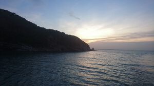 Sunset in Songkhla Lake Thailand