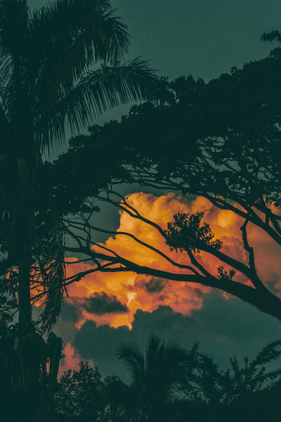 Sunset Fire Cloud Print