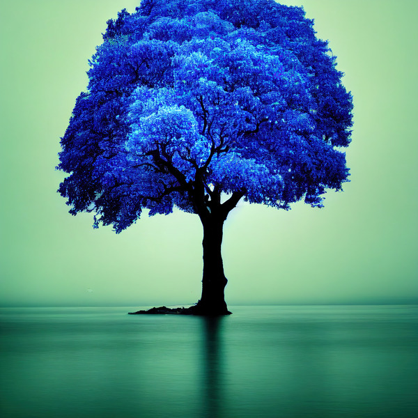Blue Tree Print