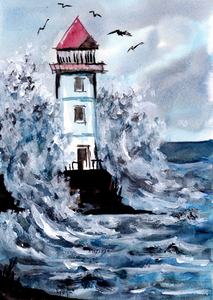 Lighthouse and Storm