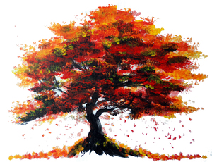 Red Autumn Tree
