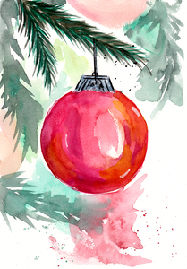 Red Christmas Tree Ornament