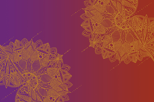Red and Purple Mandala Pattern