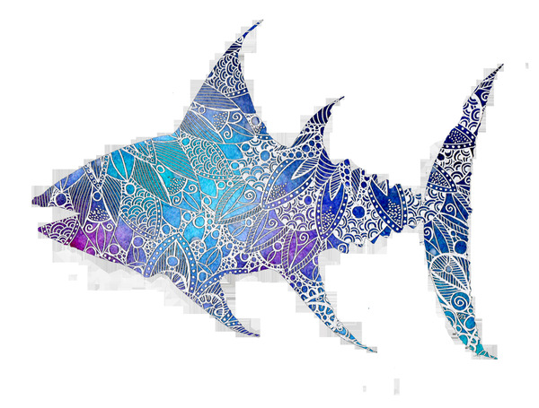 Mandala Space Tuna Fish by Sebastian Grafmann