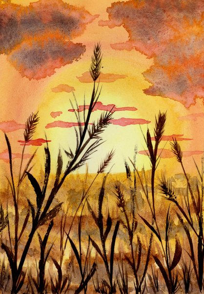 Autumn Wheat Print