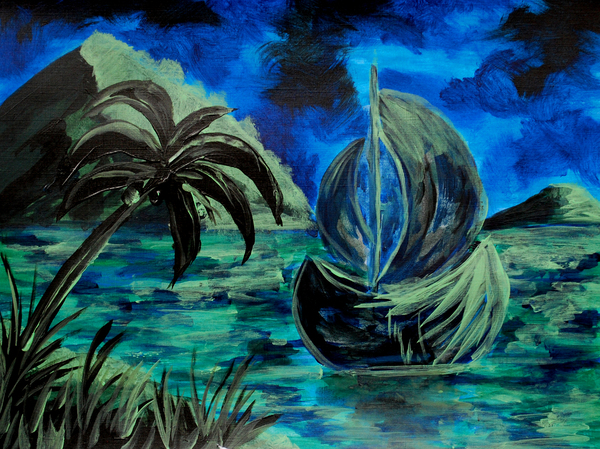 Boat at Night Print