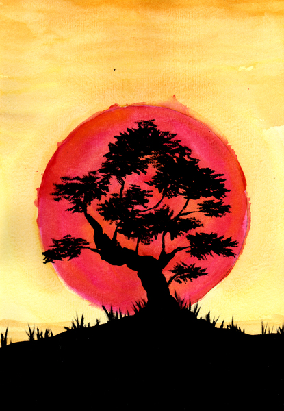 Bonsai Sunset Print