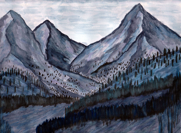 Cold Rock Mountain Print