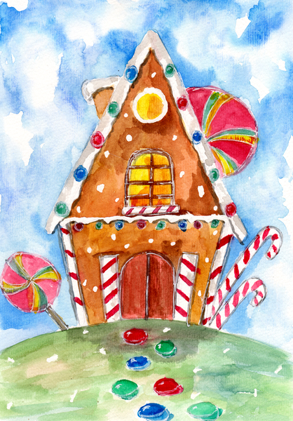 Gingerbread House with Lollipops by Sebastian Grafmann