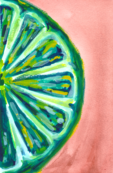 Lime Fruit Slice Print
