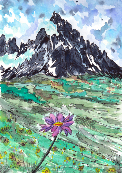 Mountain Flower Print