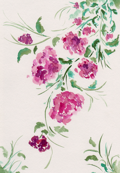 Purple Peonies Print