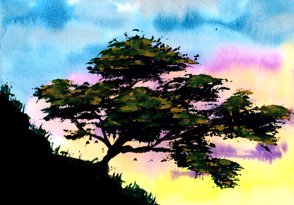 Summer Tree Hill Print