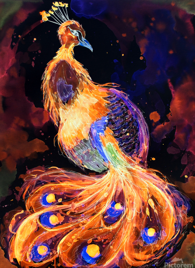Burning Phoenix by Sebastian Grafmann Wall Art