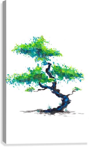Blue Bonsai Canvas Print